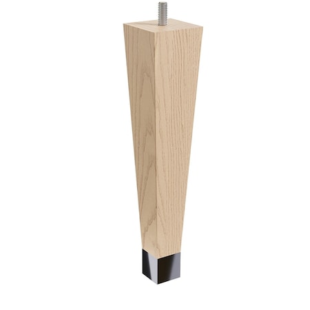 9 Square Tapered Leg With Bolt And 1 Satin Brass Ferrule - Ash